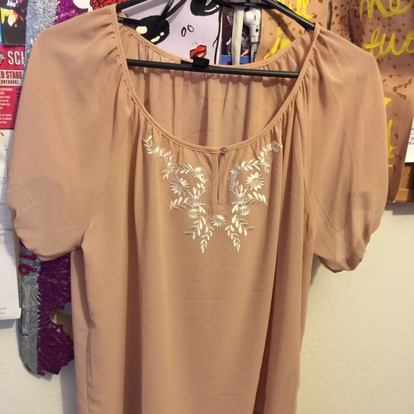 Cream Forever 21 blouse