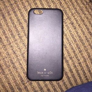 📱Kate Spade black leather case