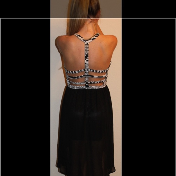 Hi-low Aztec Print Dress
