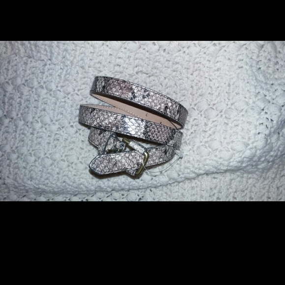NWOT Talbots Genuine Leather Snake Skin Print Belt