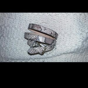 NWOT Talbots Genuine Leather Snake Skin Print Belt