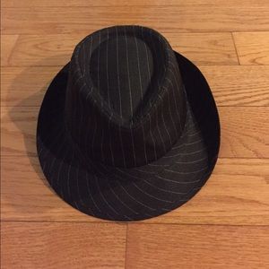 Pinstripe Fedora (Dark Brown)