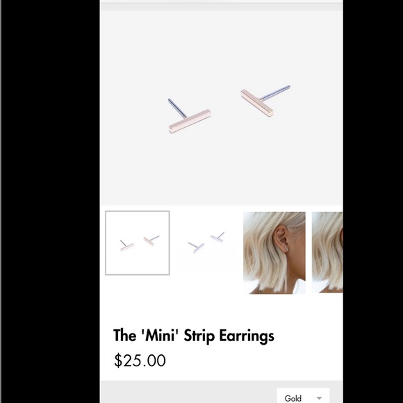New- earrings. Available in gold or silver - Picture 2 of 3