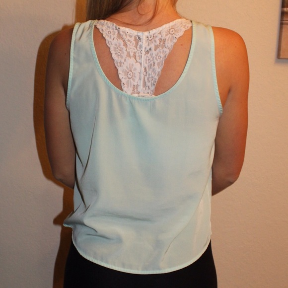 Studded turquoise tank top - Picture 3 of 3
