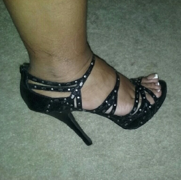 Black Studded Heels