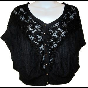Free People sequin shrug sweater