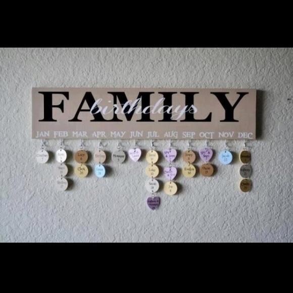 other family birthday wall