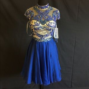 New Sherri Hill blue size 6 cocktail dress