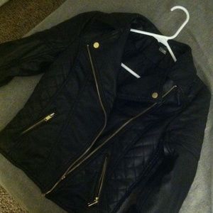 Leather/ blazer . On trend rn