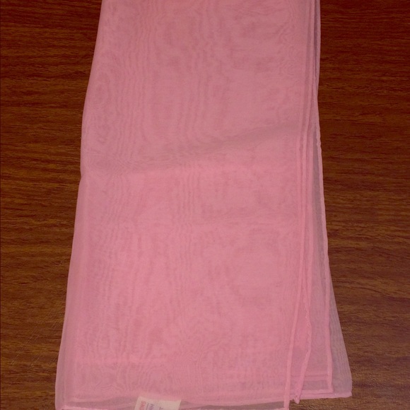 Light pink, sheer handkerchief scarf