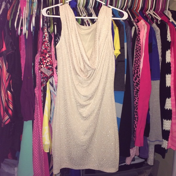 Dresses & Skirts - Cream Sparkly Dress