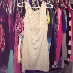 Cream Sparkly Dress