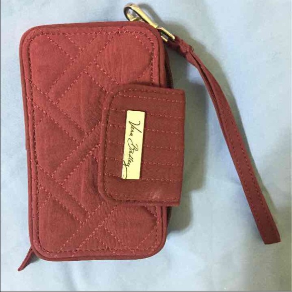 Vera Bradley burgundy wristlet