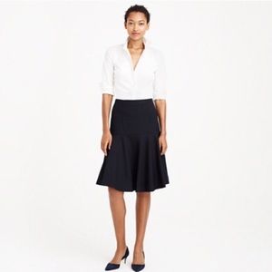 J Crew Super 120s Wool Flare Skirt