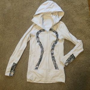 White lululemon zip up
