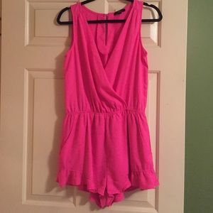 Hot pink romper