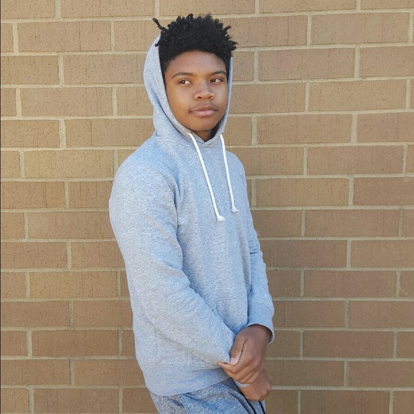 Basic Grey Divided Hoodie - Picture 2 of 2