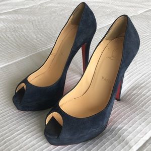 Christian Louboutin peep toe platform heels 150 mm