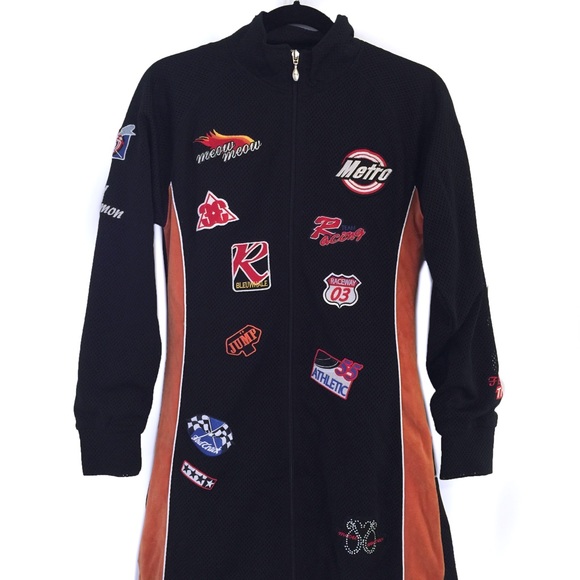 Black Racer Mesh and Velvet Zip Dress Patches