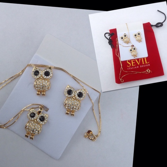 Swarovski Owl Set - Picture 2 of 5