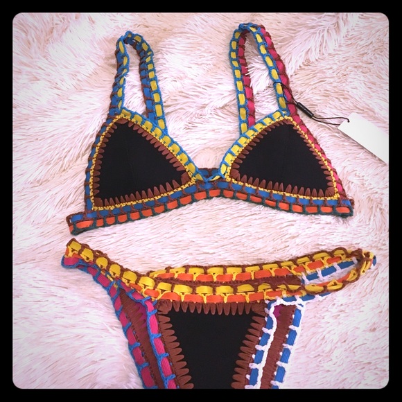 Stitched colorful bikini
