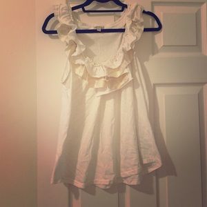 Anthropologie Ruffled tank