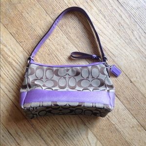 Brown and Purple Coach Purse