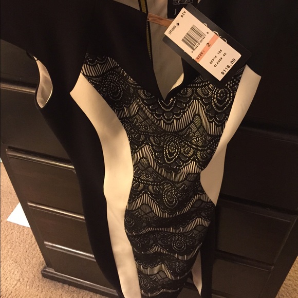 Very pretty white black laced dress