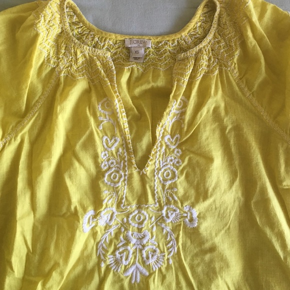 <J crew> bohemian yellow top - Picture 2 of 3