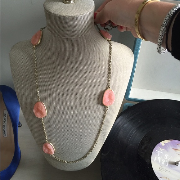 Pink and gold necklace
