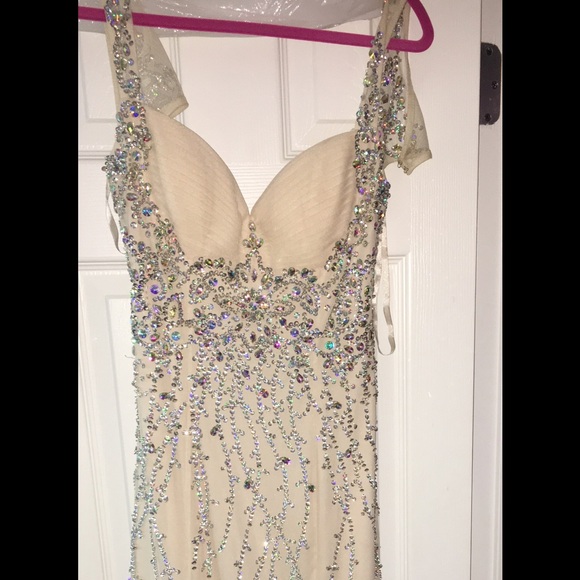 Sean Collection Champagne Prom Dress!