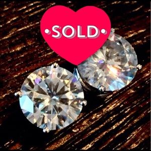4 carat TW Charles & Colvard Moissanite Earrings