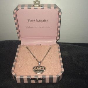 Juicy Couture Silver Crown Necklace