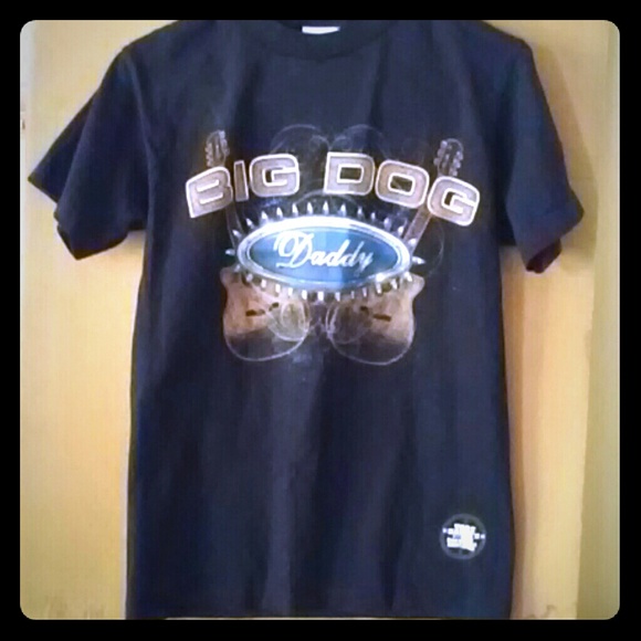 TWIN GUITARS. TEE. GUITAR TEE. BIG DOG TEE