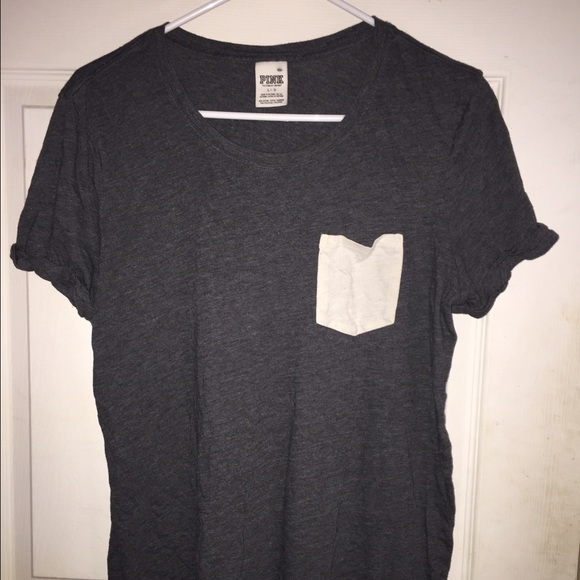 PINK grey and white tshirt