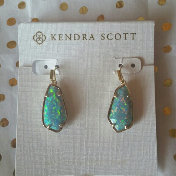 Dup purchase-Kendra Scott Aqua Kyocera Opal Earrin