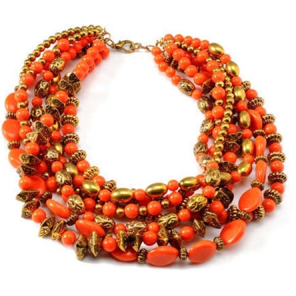 Amrita Singh Chalchi Necklace, Coral Haze