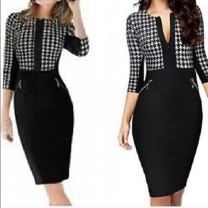 Miusol Bodycon Black & White Dress