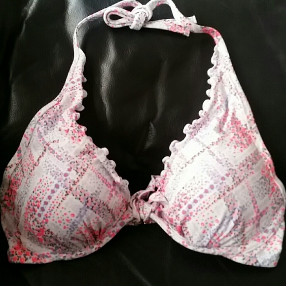 NWT Victoria's Secret ruffle halter swim top, 34D
