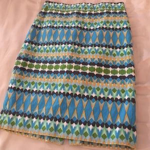 Pencil skirt with Aztec pattern