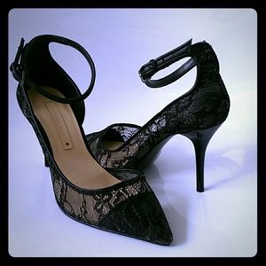 Black Lace Pumps - Zara