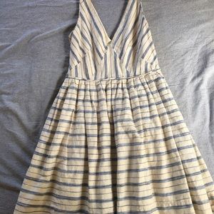 Cream and blue striped J.Crew Dahomey dress!