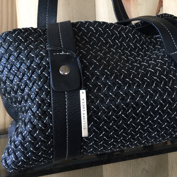 Elliott Lucca Handbags - /Elliot Lucca/woven leather handbag / medium tote