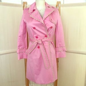 Coach signature trench coat in pink