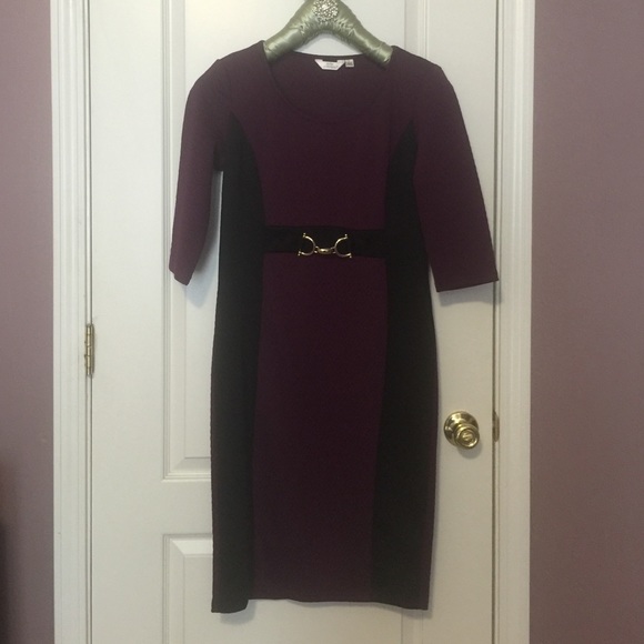Plum and Black Dress