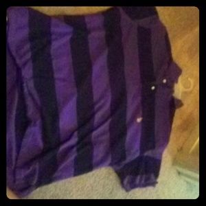 XXL PURPLE AND BLACK MENS POLO SHIRT