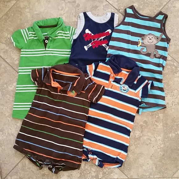 5 one piece rompers size 12 months