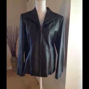 M. Julian Genuine Leather Black Jacket NWOT
