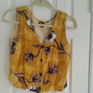 Vintage floral crop top