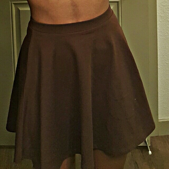 Brown skater skirt